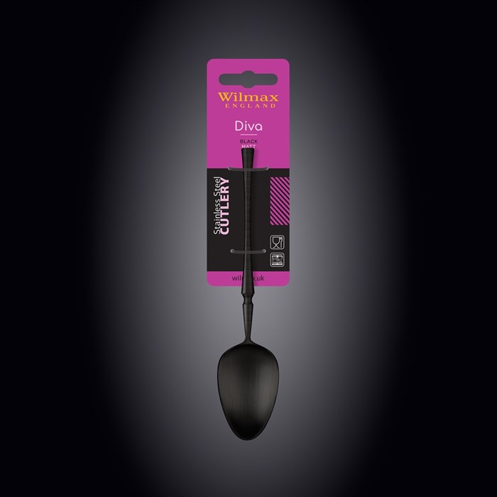 Ложка десертная Diva Black Matt 18,5 см. (999504542/1B). Wilmax 999583/1B - фото 29766