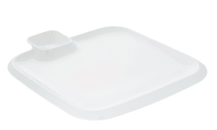 Блюдо Teona квадратное с соусником 31х34 см. Wilmax 992655/A