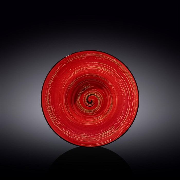 Тарелка для салата Spiral Red 22,5 см. (1100 мл). Wilmax - фото 37088