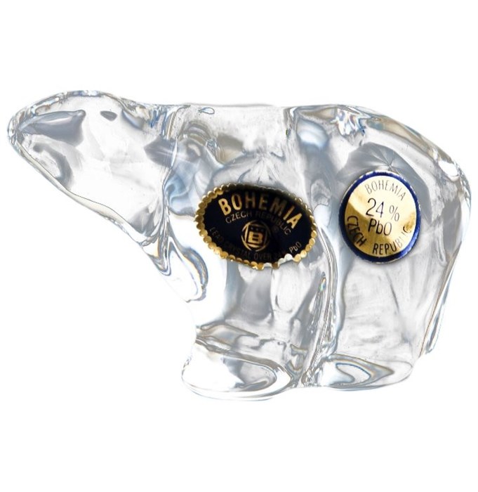 Фигурка хрустальная Северный медведь 7,5х3,5х4,5 см. Bohemia 75107/58900/080-109 - фото 41195