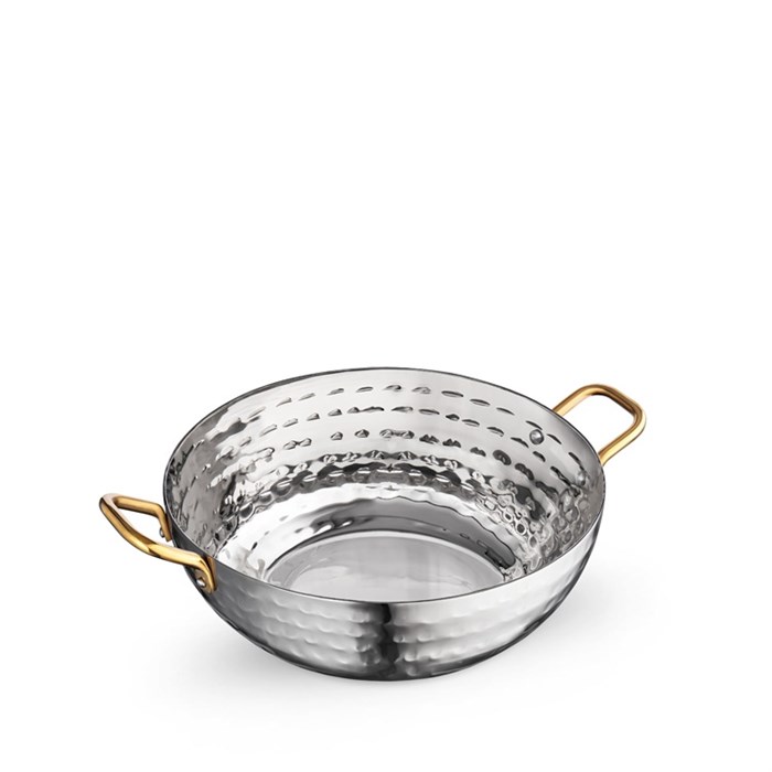 Сковорода для подачи круглая глубокая Silver 18х6 см. (2 ручки). Wilmax 554132/S - фото 42453