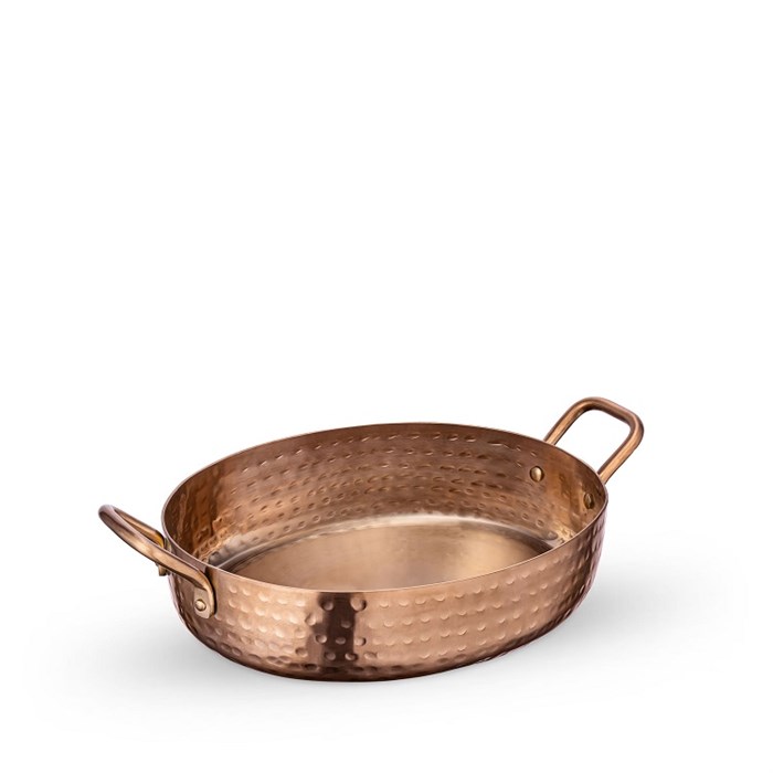 Сковорода для подачи овальная Bronze Matt 18х14х4,5 см. (2 ручки). Wilmax 554207/S - фото 42467
