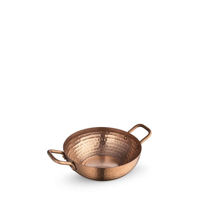 Сковорода для подачи круглая глубокая Bronze Matt 12х4,5 см. (2 ручки). Wilmax 554229/S - фото 42489