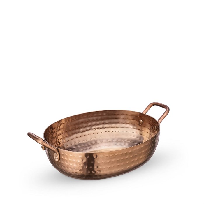Сковорода для подачи овальная глубокая Bronze Matt 18х14х5,5 см. (2 ручки). Wilmax 554235/S - фото 42494