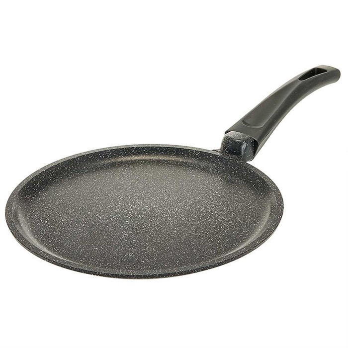 Сковорода блинная Орион 24 см. (покрытие Мрамор, ручка soft-touch). Гардарика 0824-04