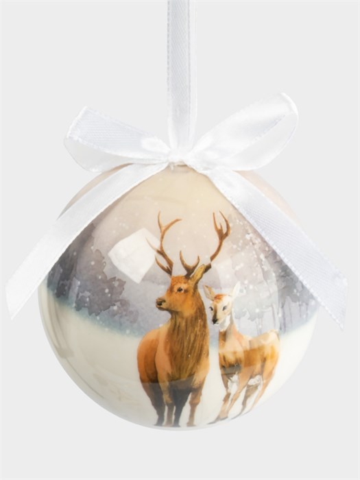 Игрушка елочная шар Олени 7 см. пенопласт. Anna Lafarg ANLAF-XSR0939