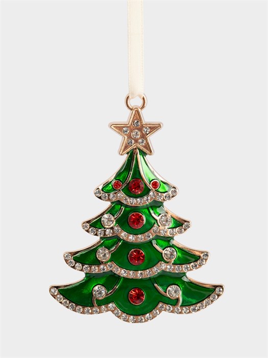 Игрушка елочная Елка 9 см. металлическая. Anna Lafarg ANLAF-ZNV-2507