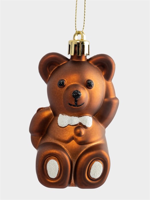 Игрушка елочная Мишка 4х8 см. пластмасса. Anna Lafarg ANLAF-EG01-KU-026