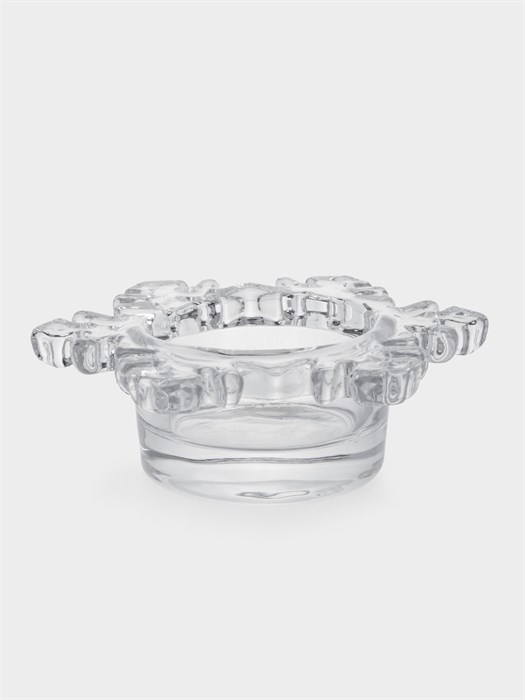 Подсвечник низкий Снежинка 8 см. для чайной свечи (стекло). Anna Lafarg ANLAF-C8635-2