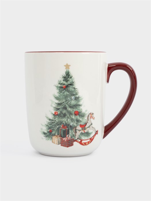 Кружка Лошадка у елки 540 мл. (керамика). Anna Lafarg ANLAF-FDH-0303-12