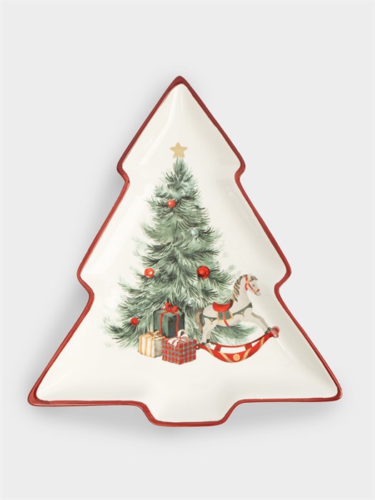 Блюдо Лошадка у Елки 30х27 см. (керамика). Anna Lafarg ANLAF-FDH-0303-23