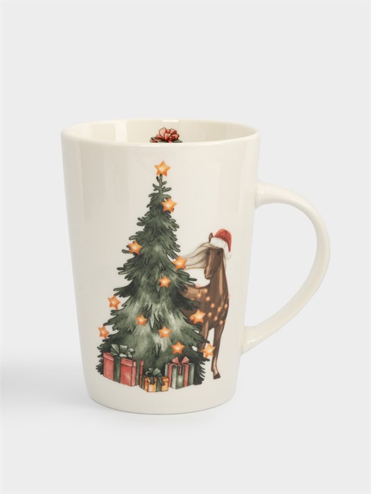 Кружка Лошадь у Елки Bright horse 420 мл. (фарфор). Anna Lafarg ANLAF-FNG2301-4