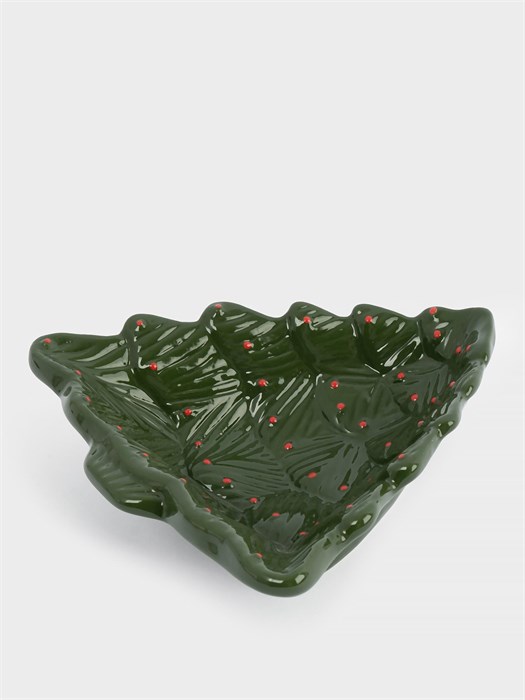 Блюдо глубокое Елка 18x16x5 см. (керамика). Anna Lafarg ANLAF-JIA-220125-3