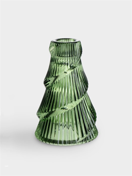 Подсвечник высокой Елка Lyric 12 см. для тонкой свечи (стекло). Anna Lafarg ANLAF-C18581-3