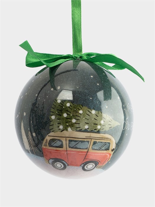 Игрушка елочная Машинка с елкой 7 см. пенопласт. Anna Lafarg ANLAF-XSR0940