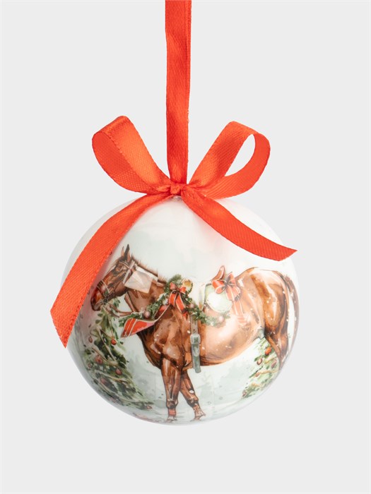 Игрушка елочная шар Лошадка 7 см. пенопласт. Anna Lafarg ANLAF-XSR29034