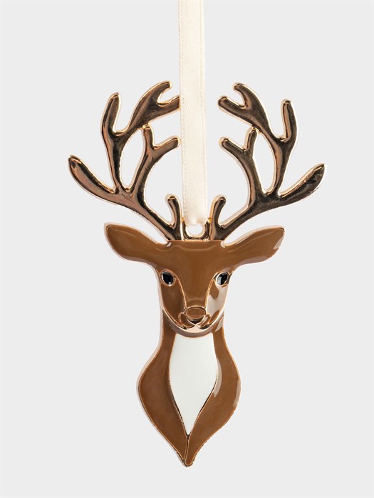 Игрушка елочная Олень 8 см. металлическая. Anna Lafarg ANLAF-ZNV-2501