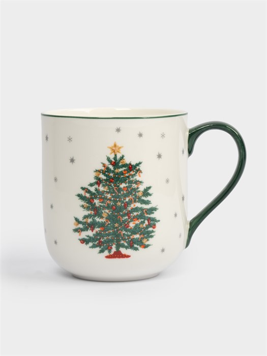 Кружка Нарядная Елка New year 450 мл. (фарфор). Anna Lafarg ANLAF-TNG2003-1