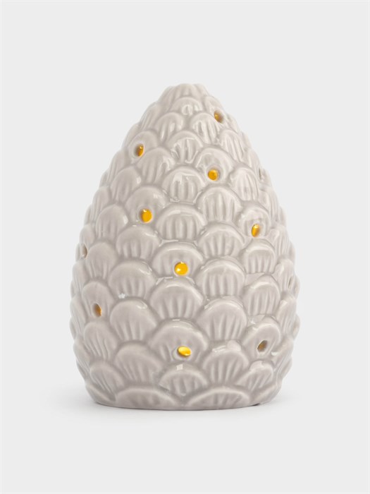 Статуэтка Шишка Pinecone с подсветкой 11 см. (фарфор). Anna Lafarg ANLAF-XIA-220125-10