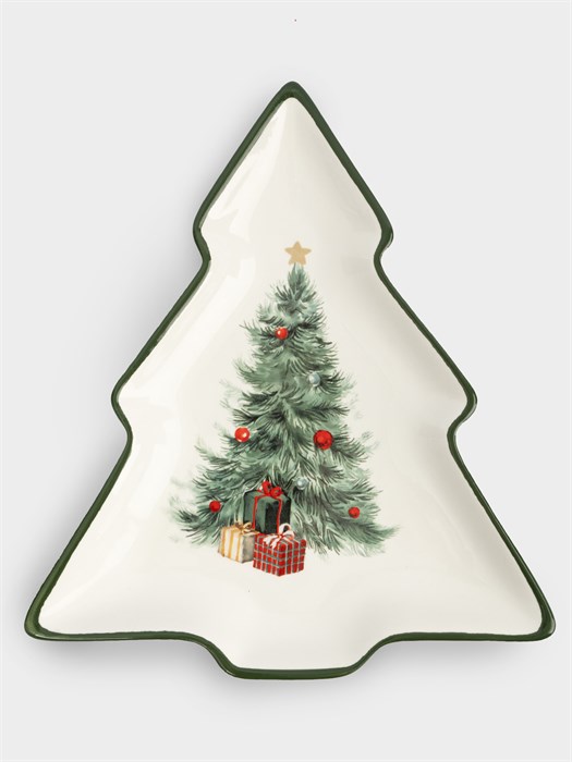 Блюдо Елка с подарками 23х20 см. (керамика). Anna Lafarg ANLAF-FDH-0303-22