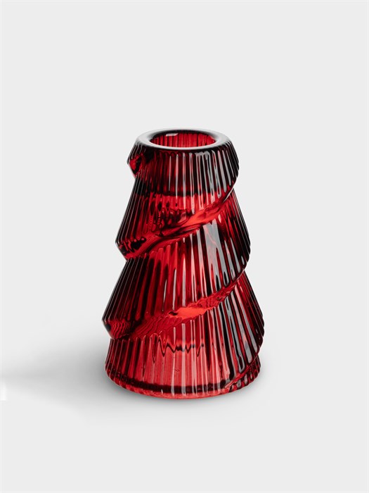 Подсвечник высокий Елка Lyric 9 см. для тонкой свечи (стекло). Anna Lafarg ANLAF-C18581-4