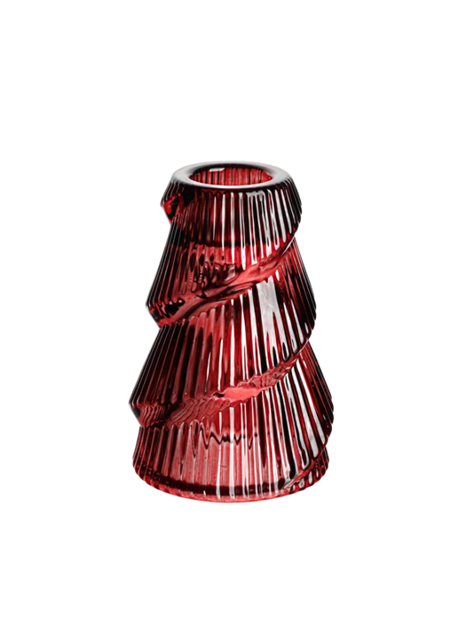 Подсвечник высокий Елка Lyric 9 см. для тонкой свечи (стекло). Anna Lafarg ANLAF-C18581-4