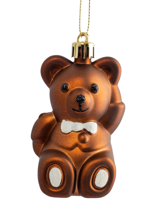 Игрушка елочная Мишка 4х8 см. пластмасса. Anna Lafarg ANLAF-EG01-KU-026