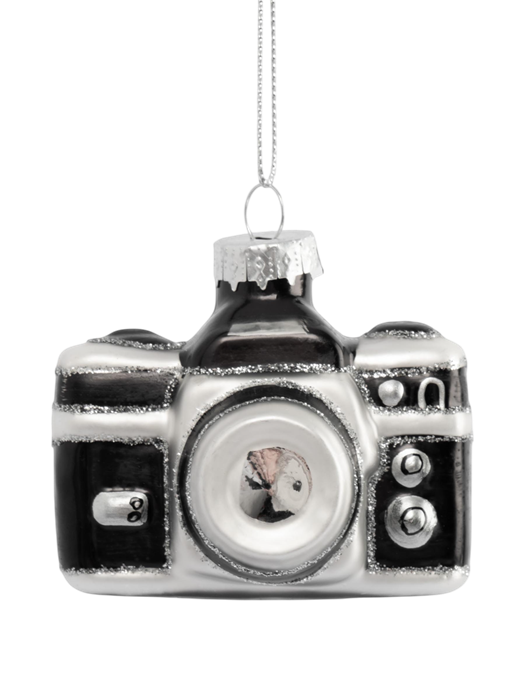 Игрушка елочная Фотоаппарат 7х5 см. стеклянная. Anna Lafarg ANLAF-EG01-KU-087