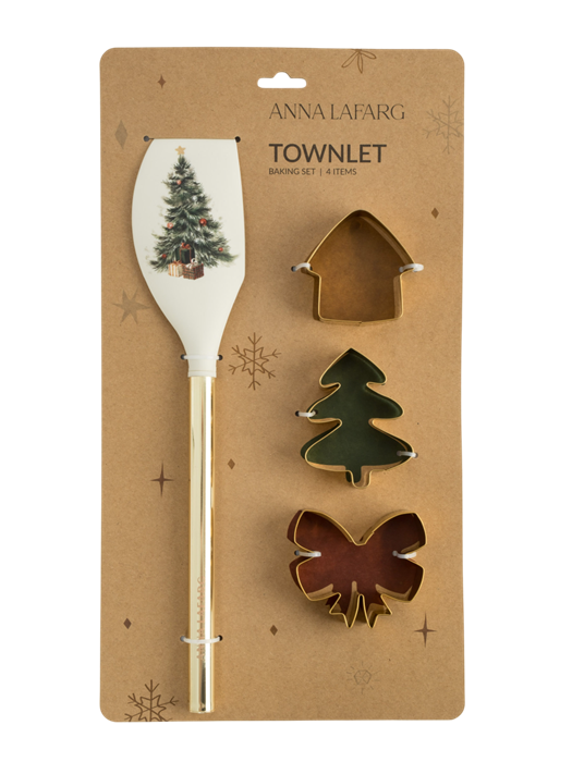 Набор для выпечки Townlet 4 пр. (лопатка, 4 формы). Anna Lafarg ANLAF-HRN-72-35