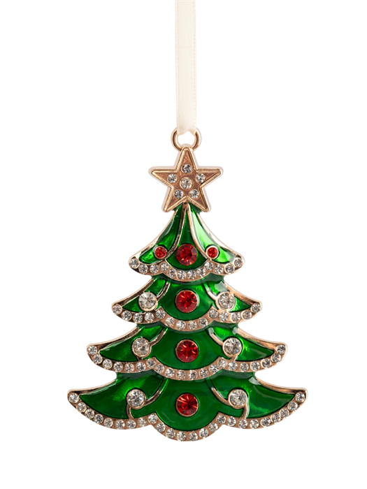 Игрушка елочная Елка 9 см. металлическая. Anna Lafarg ANLAF-ZNV-2507