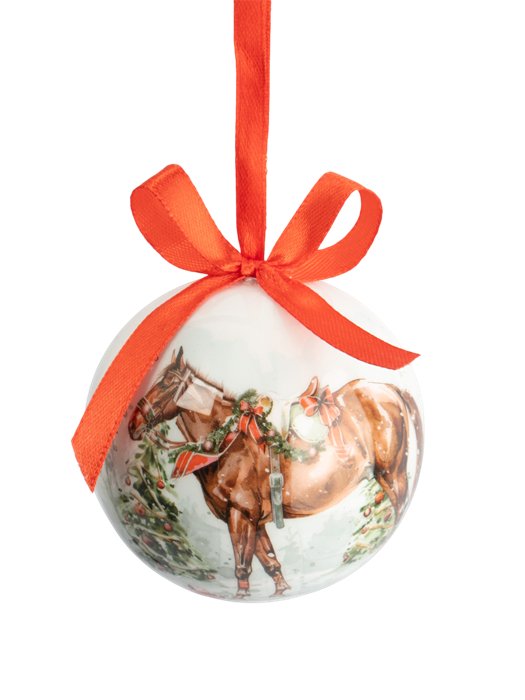 Игрушка елочная шар Лошадка 7 см. пенопласт. Anna Lafarg ANLAF-XSR29034