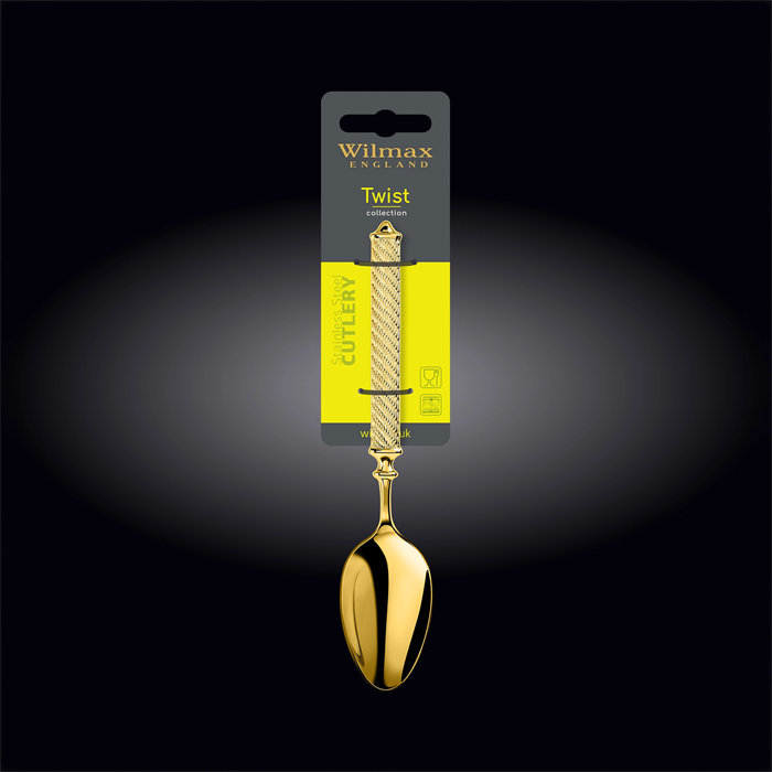 Ложка столовая 20,5 см. Твист Золотой (Twist Gold). Wilmax 999.843.041/1B