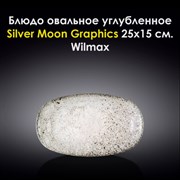 Блюдо овальное углубленное Silver Moon Graphics 25x15 см. Wilmax