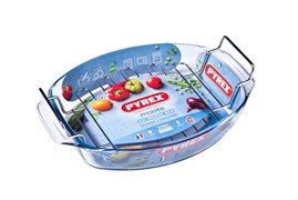 Форма овальное с решеткой 39х27 см. Pyrex