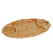Блюдо Bamboo овальное 35,5х20,5 см. (с 2-я боковыми соусниками). Wilmax 771039/A