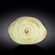 Блюдо в форме камня Spiral Pistachio 33х24,5 см. Wilmax