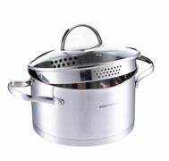 Кастрюля из нержевеющей стали с солиным носиком 2,6 л. (18 см). Hoffmann НМ5618