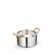 Мини-кастрюля сервировочная Ковка Серебро 650 мл. 12х6 см. Wilmax 554144/S