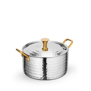 Мини-кастрюля сервировочная с крышкой Silver 16х7 см. (2 ручки). Wilmax 554146/S
