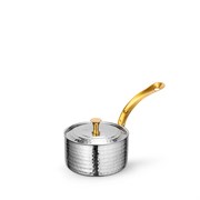 Мини-кастрюля сервировочная с крышкой  Silver 10х5 см. (1 ручка). Wilmax 554147/S