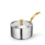 Мини-кастрюля сервировочная с крышкой Silver 16х7 см. (1 ручка). Wilmax 554150/S