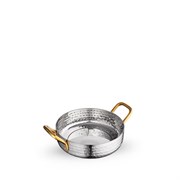 Сковорода для подачи круглая Silver 12х3,5 см. (2 ручки). Wilmax 554101/S