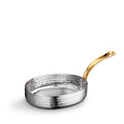 Сковорода для подачи овальная Silver 16х13х3,8 см. (1 ручка). Wilmax 554120/S