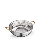 Сковорода для подачи круглая глубокая Silver 18х6 см. (2 ручки). Wilmax 554132/S