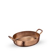 Сковорода для подачи овальная Bronze Matt 16х13х3,8 см. (2 ручки). Wilmax 554206/S