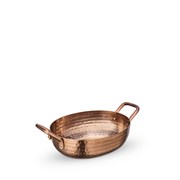 Сковорода для подачи овальная глубокая Bronze Matt 14х11,5х4,5 см. (2 ручки). Wilmax 554233/S