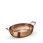 Сковорода для подачи овальная глубокая Bronze Matt 18х14х5,5 см. (2 ручки). Wilmax 554235/S
