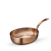 Сковорода для подачи овальная глубокая с длинной ручкой Bronze Matt 18х14х5,5 см. Wilmax 554242/S