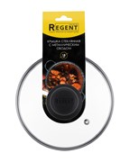 Крышка 18 см. низкая с пароотводом и защитным ободком. Regent 93-LID-03-18