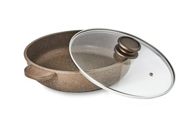 Жаровня Алтай 32 см. с крышкой (покрытие Марморное). Гардарика 1832-07-10